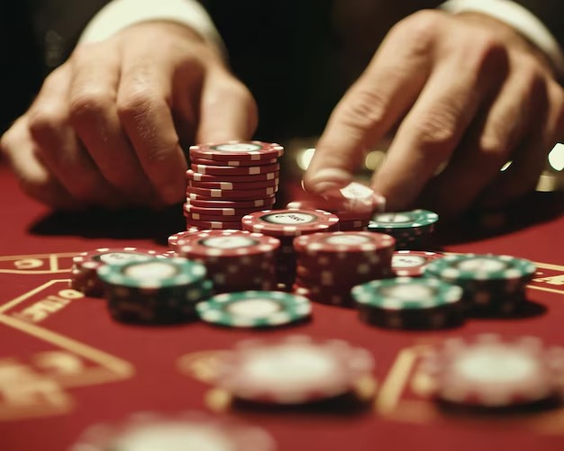 Live dealer blackjack table with multi-camera feed